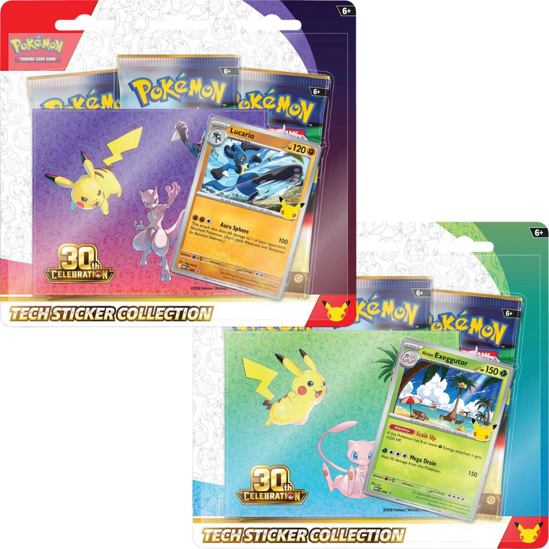 Pokémon 30th Celebration Tech Sticker Collection