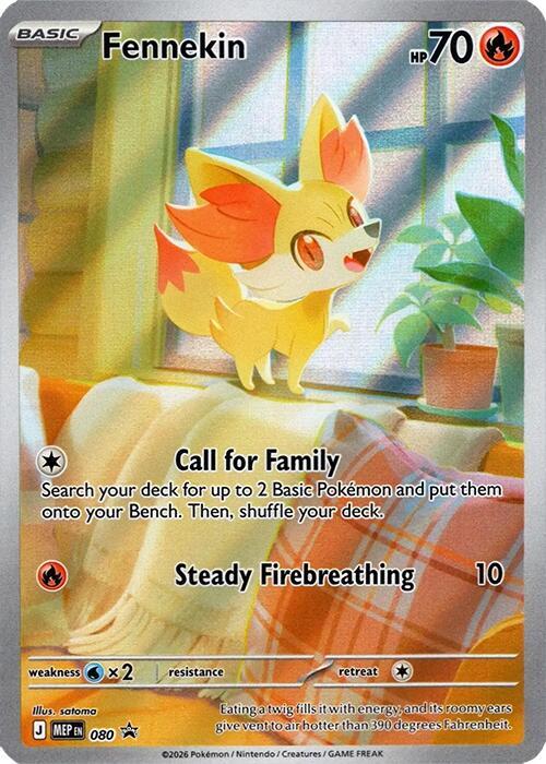 Fennekin Pokémon Center Exclusive Mega Evolution Promo 080