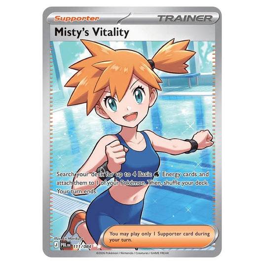Misty's Vitality Pitch Black 111/084 Pokémon card