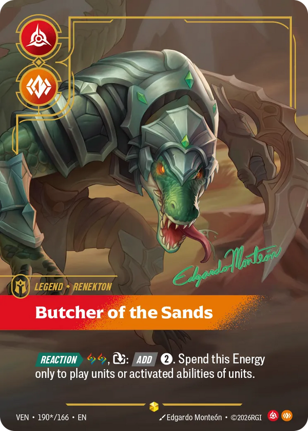 Renekton - Butcher of the Sands Signature, Vendetta 190*/166