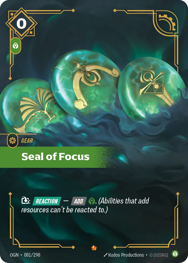 Seal of Focus, Origins 081/298