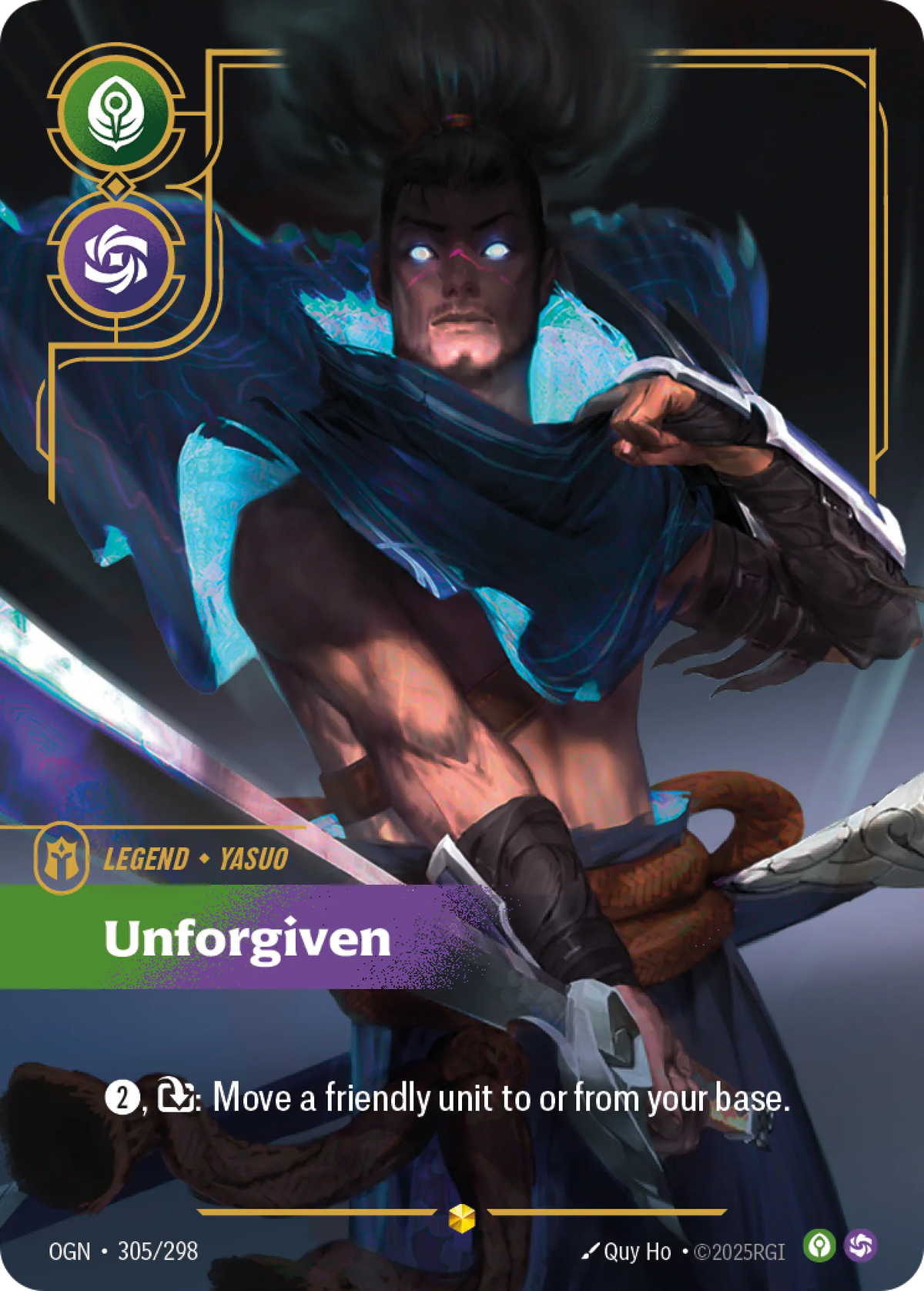 Yasuo - Unforgiven, Origins 305/298 — non-signature Overnumbered card