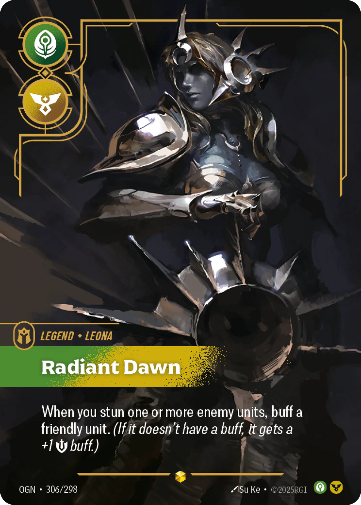 Leona - Radiant Dawn, Origins 306/298 — non-signature Overnumbered card
