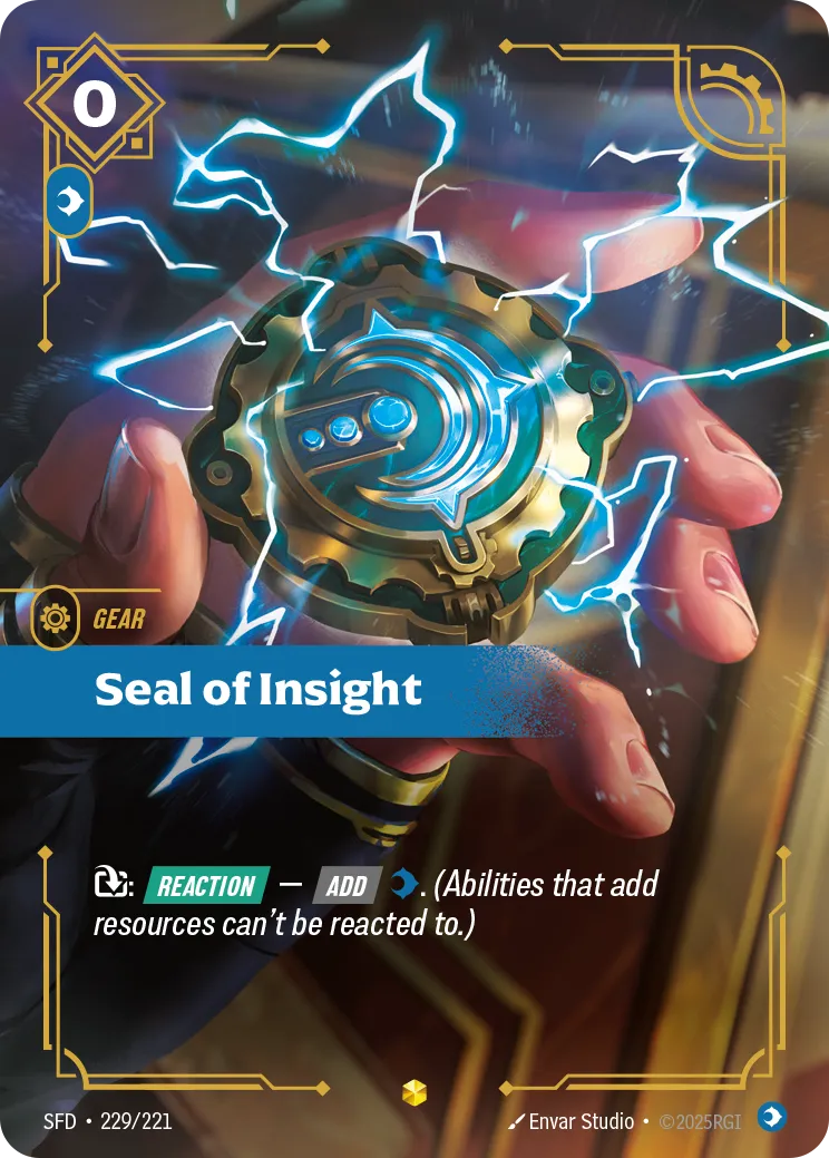 Seal of Insight, Spiritforged 229/221 — non-signature Overnumbered card