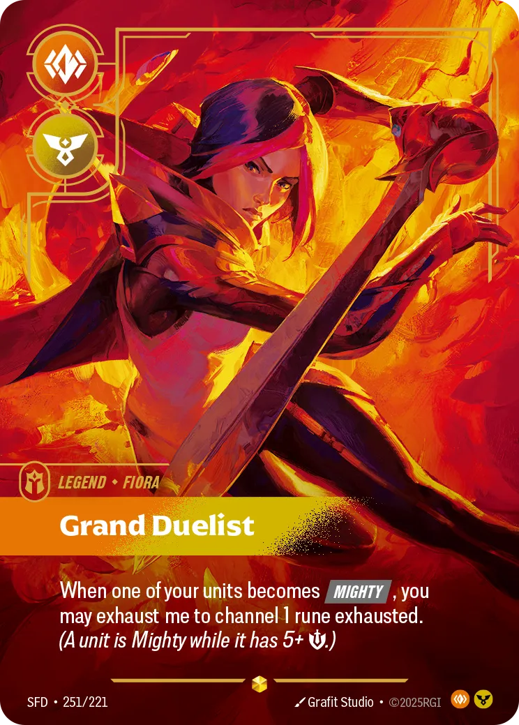 Fiora - Grand Duelist, Spiritforged 251/221 — non-signature Overnumbered card