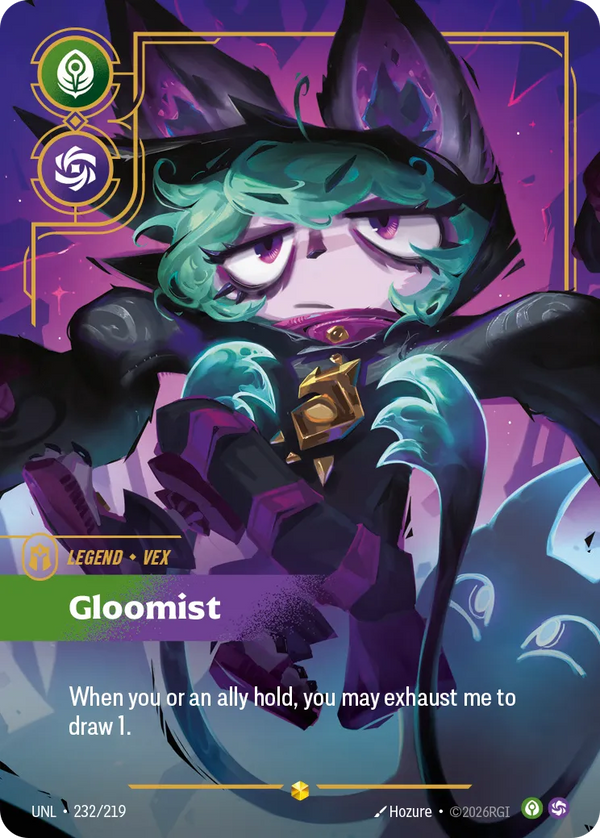 Vex - Gloomist, Unleashed 232/219 — non-signature Overnumbered card